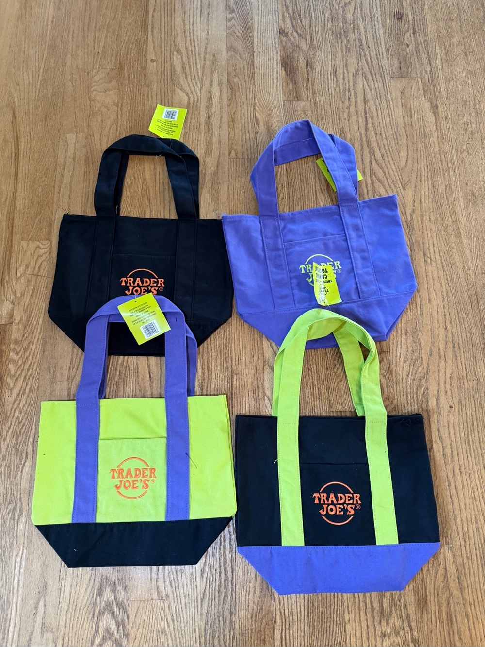 New Trader Joe’s Limited Edition Mini Canvas Tote Bags 2026 Halloween Set of 4